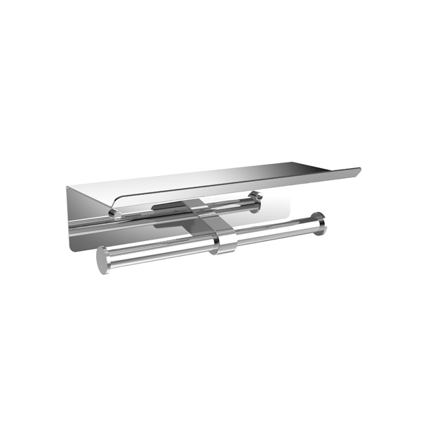 V12 Double Toilet paper holder with shelf