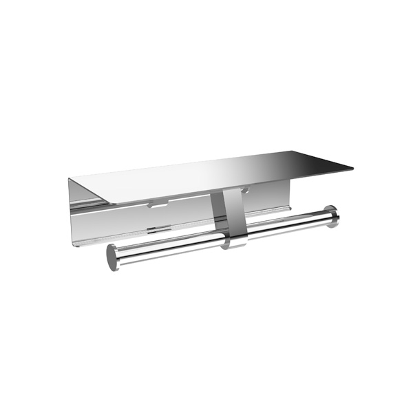 V12 Double Toilet paper holder with shelf-21